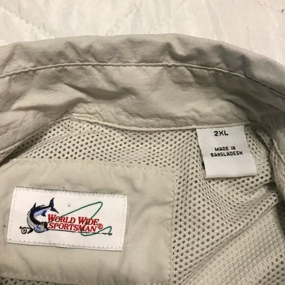 World Wide Sportsman button front long‎ sleeve fishing shirt 2XL - Picture 5 of 5